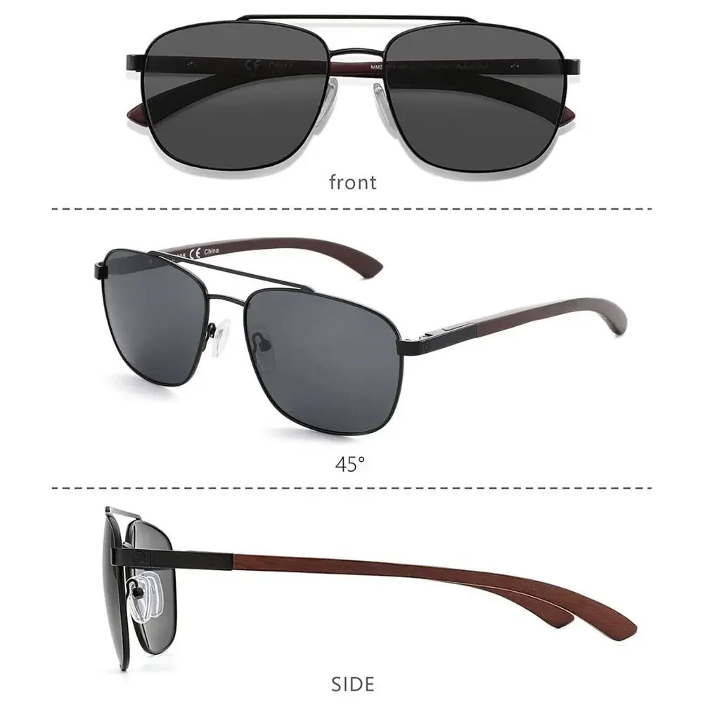 Zenottic Aviator Wood Polarized Sunglasses for Men 100% UV Protection Fishing